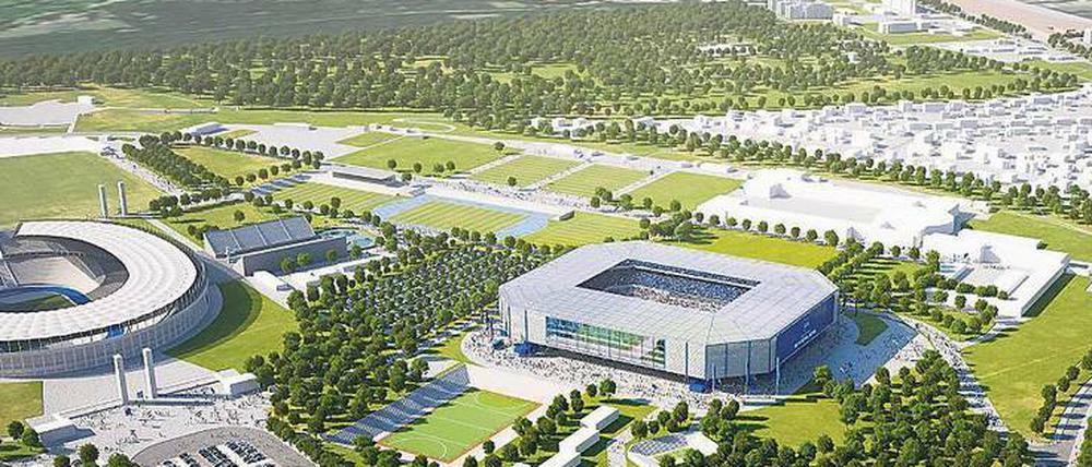 Stadionträume. So könnte eine neue Hertha-Arena aussehen.