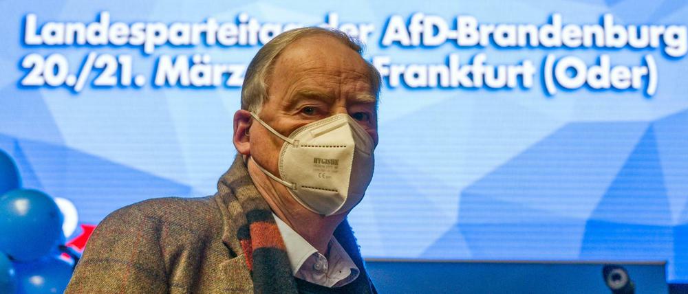 Alexander Gauland, Vorsitzender der AfD-Fraktion im Bundestag, ist zum Spitzenkandidaten gewählt worden.