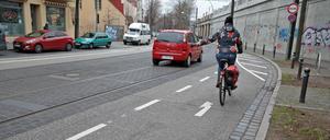 Für viele Radfahrer ein Gefahrenpunkt: die Rudolf-Breitscheid-Straße in Babelsberg.