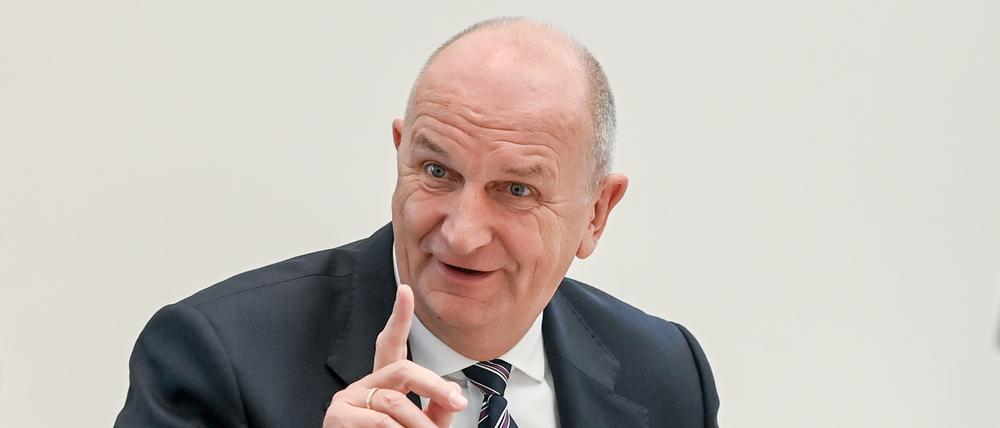 Ministerpräsident Dietmar Woidke (SPD) während einer der Debatte im Landtag am Mittwoch. teil. 
