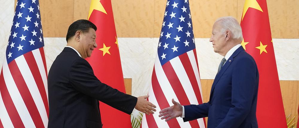 US-Präsident Joe Biden (r.) mit dem chinesischen Präsidenten Xi Jinping