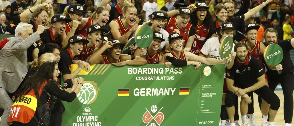 Geschafft! Die deutschen Basketballerinnen sind bei den Olympischen Spielen dabei.