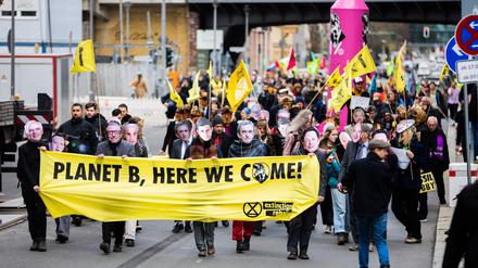 Protestzug der Klimaschutzgruppe „Extinction Rebellion“ in Berlin. (Archivbild)