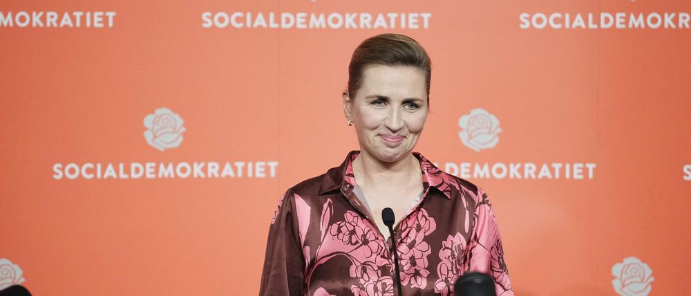 Grund zur Freude: Die Sozialdemokratin Mette Frederiksen, amtierende dänische Ministerpräsidentin, hat die Wahl am Dienstag gewonnen. 
