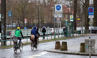 Die neue Fahrradstraße an der kleinen Heinrich-Mann-Allee. Foto: Ottmar Winter 