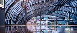 Der leere Hauptbahnhof in Berlin.