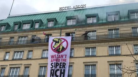 Mitglieder von Extinction Rebellion hatten sich für mehrere Nächte im Hotel Adlon einquartiert.