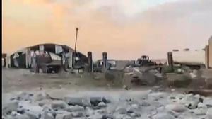 Militärstützpunkt einer proiranischen Miliz im Irak nach einer Explosion.