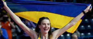 Hochspringerin Jaroslawa Mahutschich gewann kurz nach Beginn der russischen Invasion die Goldmedaille bei der Hallen-WM