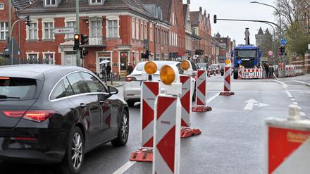 Baustellen sorgen in Potsdam für Verkehrseinschränkungen - wie hier in der Kurfürstenstraße.