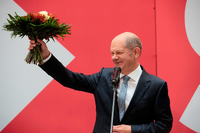 SPD-Kanzlerkandidat Olaf Scholz setzte sich im Wahlkreis 61 durch. Foto: REUTERS