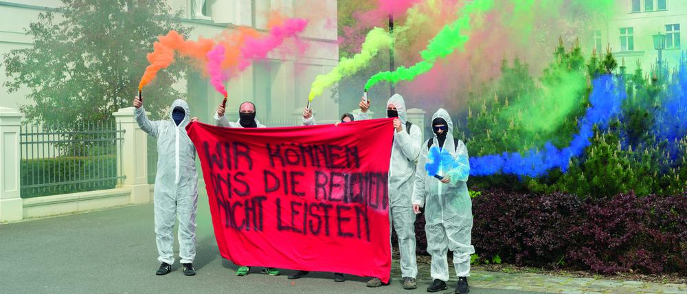 Klimaprotest in der Berliner Vorstadt in Potsdam .