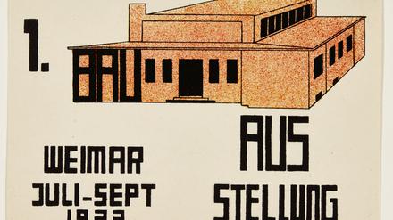 Paul Haberer, Postkarte Nr. 13 für die Bauhaus Ausstellung Weimar.