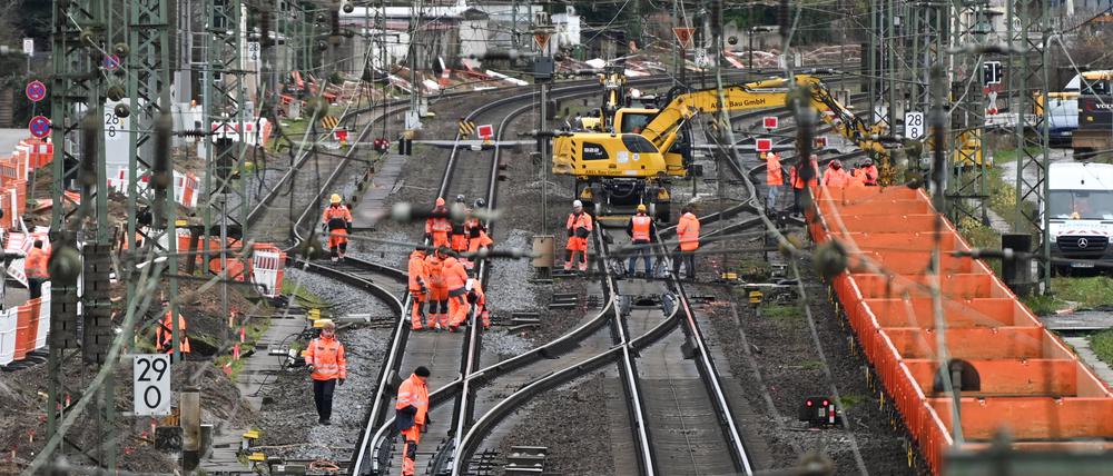 Die 70 Kilometer lange Riedbahn zwischen Frankfurt und Mannheim soll im Zuge der Sanierung für ein knappes halbes Jahr vollständig gesperrt werden. 