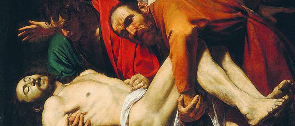 Caravaggio malte „Die Grablegung Christi“ (Ausschnitt) 1602/03. Das Bild ist die Sensation der Münchner Ausstellung.
