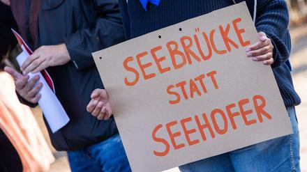 Seebrücke-Protest im September in Schwerin.