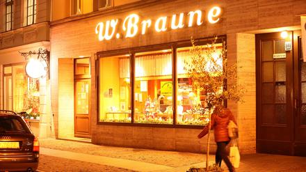 Außenansicht der Bäckerei Braune in der Friedrich-Ebert-Straße in der Potsdamer Innenstadt. 