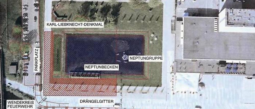 Überblick. Die Gebäude- und Standortplanung für den Neubau der Weißen Flotte Potsdam ist umstritten.