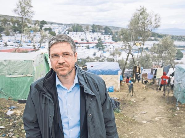 Betroffen. Schubert besuchte Ende Februar das Flüchtlingslager Moria.