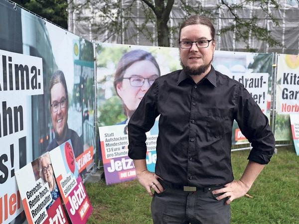 Linken-Direktkandidat Norbert Müller startete offiziell am Dienstag in den Wahlkampf.