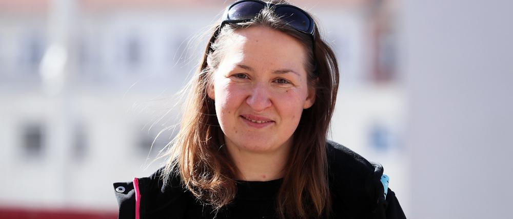 Julia Jestremska (40) ist alleinerziehende Mutter von fünf Kindern. Seit 2004 lebt sie in Potsdam. In Gorlowka hat sie Englisch und Literatur auf Lehramt studiert.