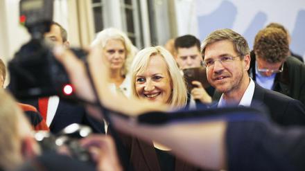 Martina Trauth (parteilos für Die Linke) und Mike Schubert (SPD) sind am 9. Oktober im PNN-Stichwahl-Duell. Foto: Sebastian Gabsch