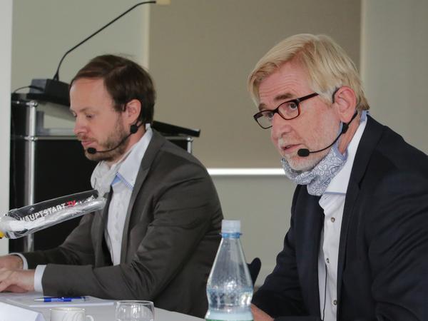 Die Interims-Chefs Tim Steckel (li.) und Hans-Ulrich Schmidt.