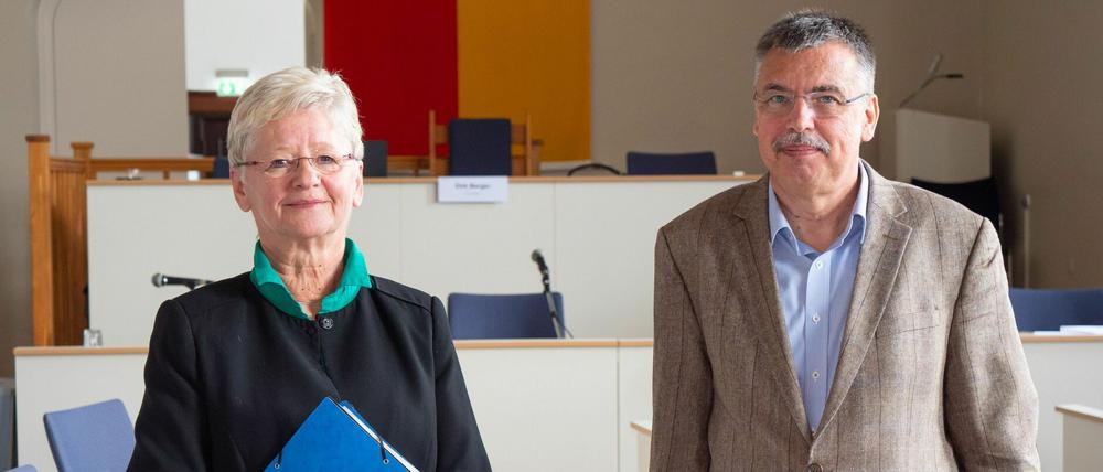 Anita Tack und Frank T. Hufert leiten die Untersuchungskommission für den Coronaausbruch im Bergmann-Klinikum.