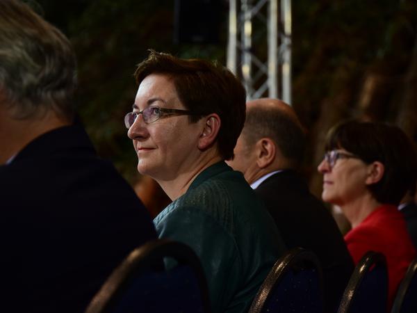 Die Potsdamerin Klara Geywitz, Bewerberin um den SPD-Bundesvorsitz, bei der Potsdamer Regionalkonferenz.