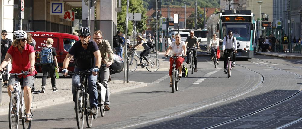Radfahrer in Potsdam sind laut einer Erhebung des ADFC zufrieden.