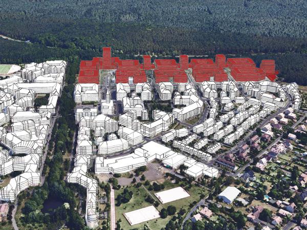 Auf der Brache zwischen Ricarda-Huch-Straße und Autobahn sollen im Kirchsteigfeld Neubauten für Wohnen und Gewerbe entstehen.