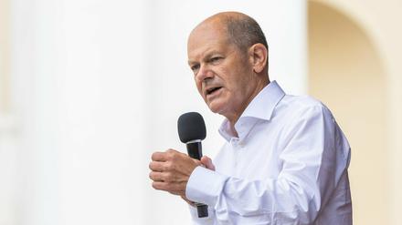 Olaf Scholz will im Wahlkreis 61 das Direktmandat für die SPD erringen.