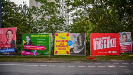 Wahlplakate in Potsdam.