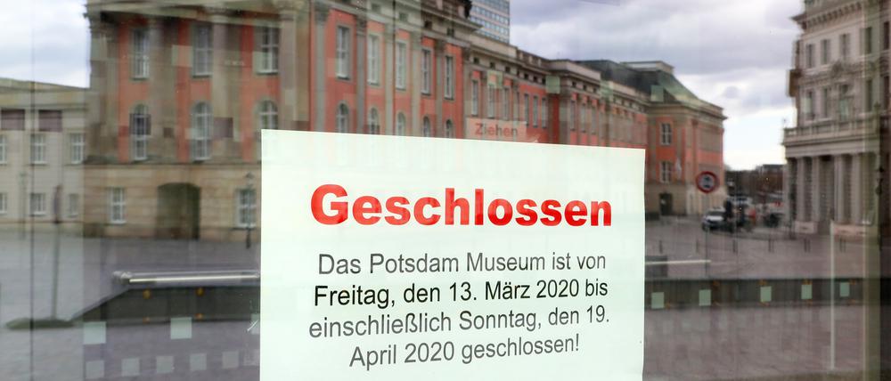 Wegen des Coronavirus sind Museen und Kultureinrichtungen in Potsdam seit Freitag geschlossen.