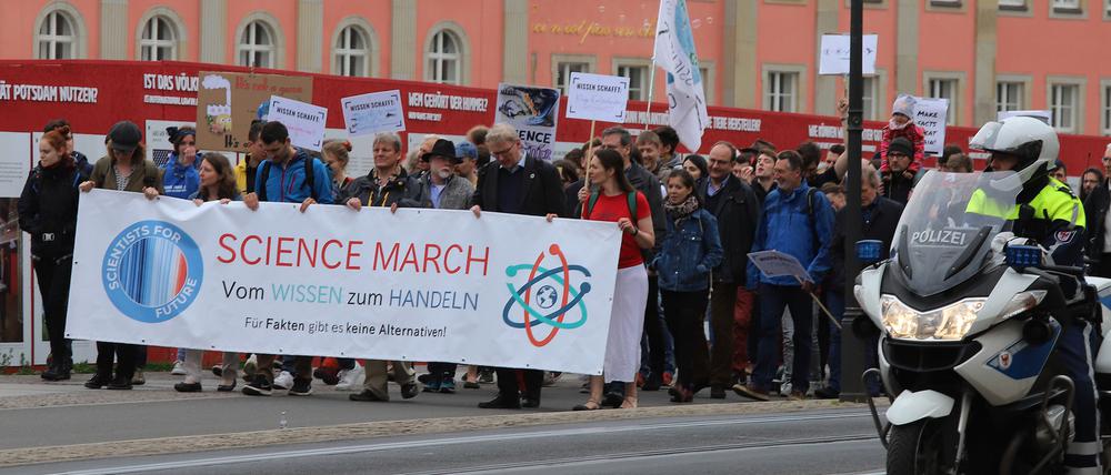 Die Demonstration startete in der Potsdamer Innenstadt.