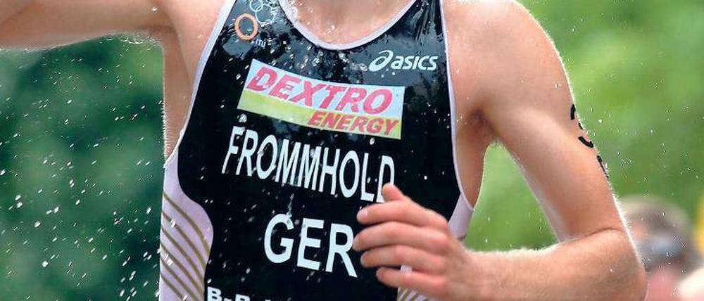 Knackpunkt Marathon. Nils Frommhold vom Team Triathlon Potsdam war beim Ironman Cozumel Zweiter nach dem Schwimmen und Radfahren und wurde am Ende Fünfter.