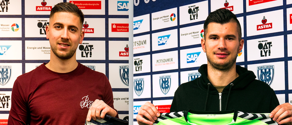 Petar Lela (l.) und Dominik Picak wechselten im Januar zum SVB. 