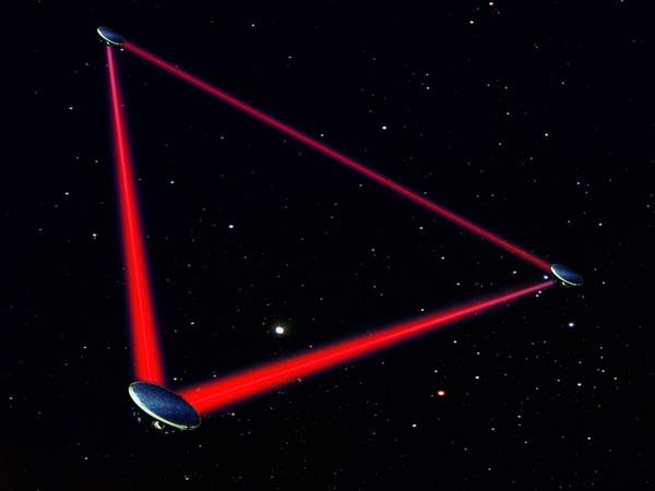 Die Forscher erwarten, mit dem Millionen Kilometer umfassenden Laserdreieck im All bis tief in die Geschichte des Universums vordringen zu können.