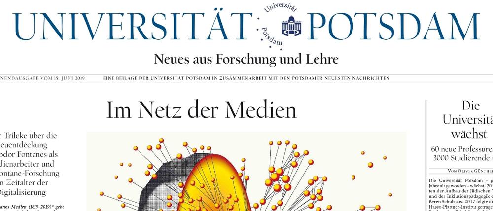 Die Wissenschafts-Sonderbeilage erscheint am 15.06.2019 in den Potsdamer Neuesten Nachrichten und im Tagesspiegel.
