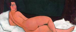 2024 im Museum Barberini: „Auf der Seite liegender Frauenakt“ von Amedeo Modigliani (Detail) von 1917. 