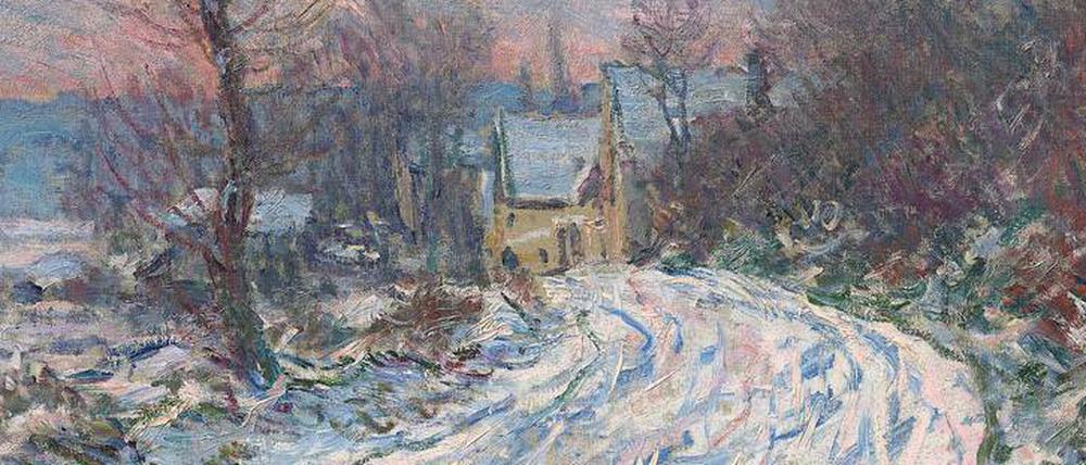 Der Ortseingang von Giverny im Winter 1885 (aus einer Privatsammlung).