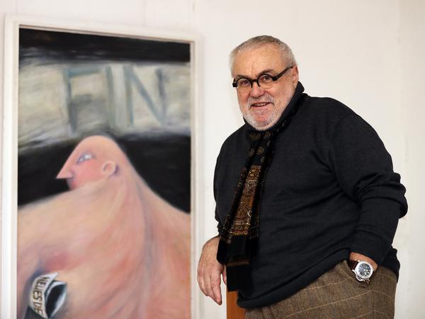 Frank W. Weber nennt sich als Künstler Aratora. Sein Gemälde "Fin" entstand im September 1989.