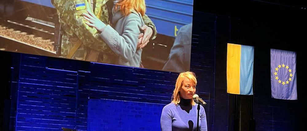 Beim Benefizabend "Gemeinsam für das Sprechen" Anfang März war auch Nina Gummich im Hans Otto Theater dabei.