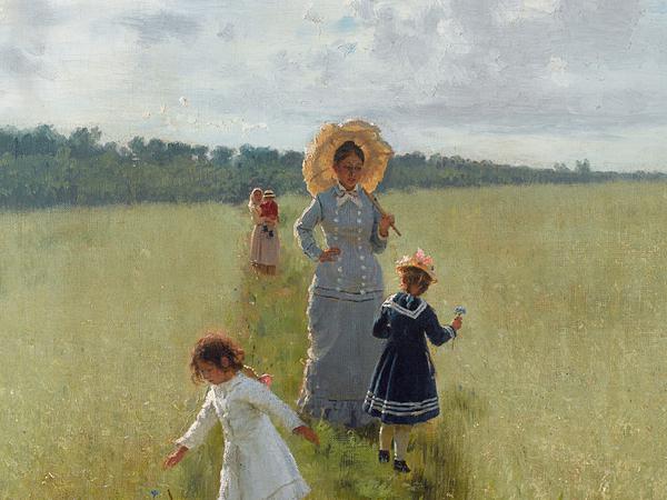 Die Ausstellung: "Impressionismus in Russland" wurde in den Herbst 2021 verschoben. Hier Ilja Repins "Auf dem Feldrain" (1879).
