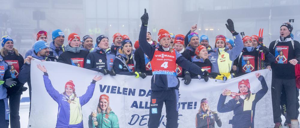 Denise Herrmann-Wick nach dem ihrem letzten Rennen im März in Oslo.
