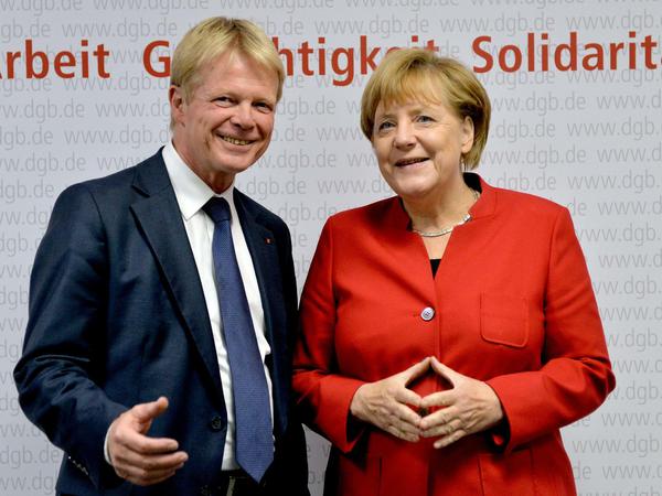 Bundeskanzlerin Angela Merkel und den DGB-Vorsitzenden Reiner Hoffmann verband eine vertrauensvolle Zusammenarbeit. 